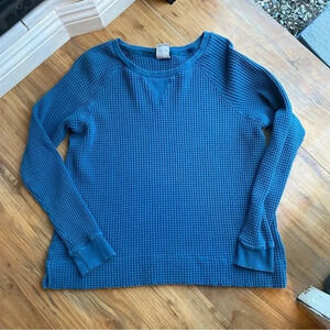 Northface Blue Textured Sweater Medium **flawed**